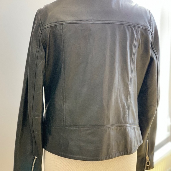 100% Leather Barney’s Moto Jacket - Picture 3 of 4